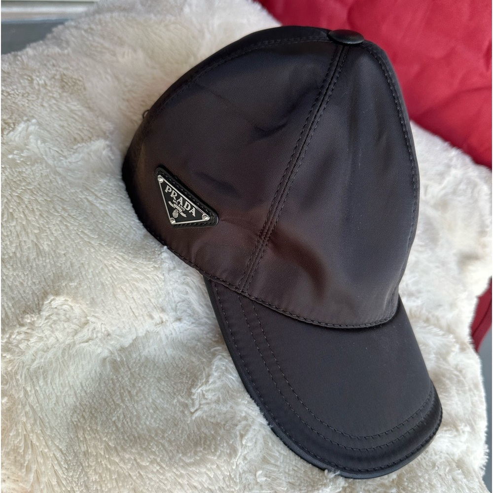 New Prada fitted black Nylon cap. Still has tag. Priced to sell.